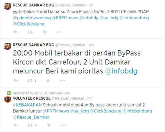 Timeline Twitter @Rescue_Damkar